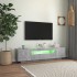 Mueble de TV con luces LED gris hormigón 160x35x40
