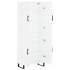 Aparador alto madera contrachapada blanco brillo 69,5x34x180