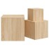 Mesas auxiliares 3 pzas madera contrachapada color roble