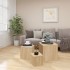 Mesas auxiliares 3 pzas madera contrachapada color roble