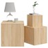 Mesas auxiliares 3 pzas madera contrachapada color roble