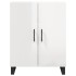 Aparador alto madera contrachapada blanco brillo 69,5x34x180