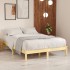 Estructura de cama sin colchón madera maciza 140x200
