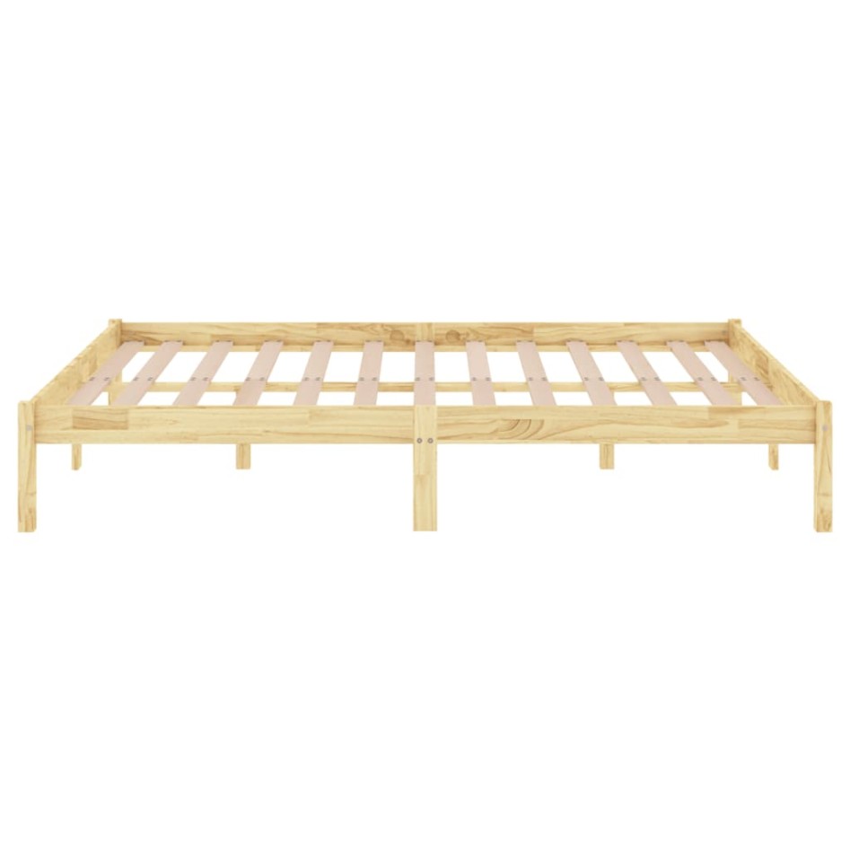 Estructura de cama doble sin colchón madera