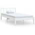 Estructura de cama individual pequeña sin colchón madera