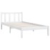 Estructura de cama individual pequeña sin colchón madera