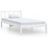 Estructura de cama individual sin colchón madera maciza