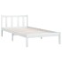 Estructura de cama individual sin colchón madera maciza