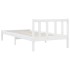 Estructura de cama individual sin colchón madera maciza