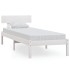 Estructura de cama sin colchón madera maciza blanco 90x200