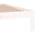Estructura de cama individual sin colchón blanco 75x190
