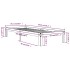 Estructura de cama individual sin colchón blanco 75x190
