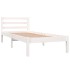 Estructura de cama individual sin colchón blanco 75x190