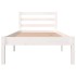 Estructura de cama individual sin colchón blanco 75x190
