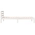 Estructura de cama individual sin colchón blanco 75x190