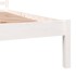 Estructura de cama individual sin colchón blanco 75x190