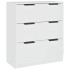 Aparador de madera contrachapada blanco 60x30x70