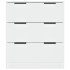 Aparador de madera contrachapada blanco 60x30x70