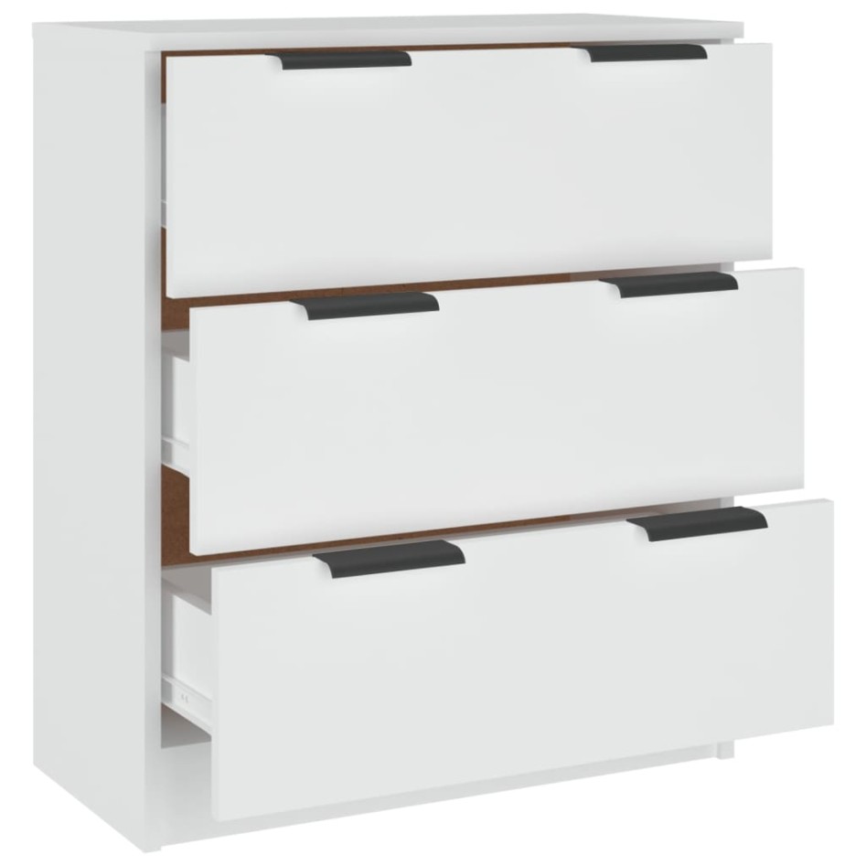 Aparador de madera contrachapada blanco 60x30x70