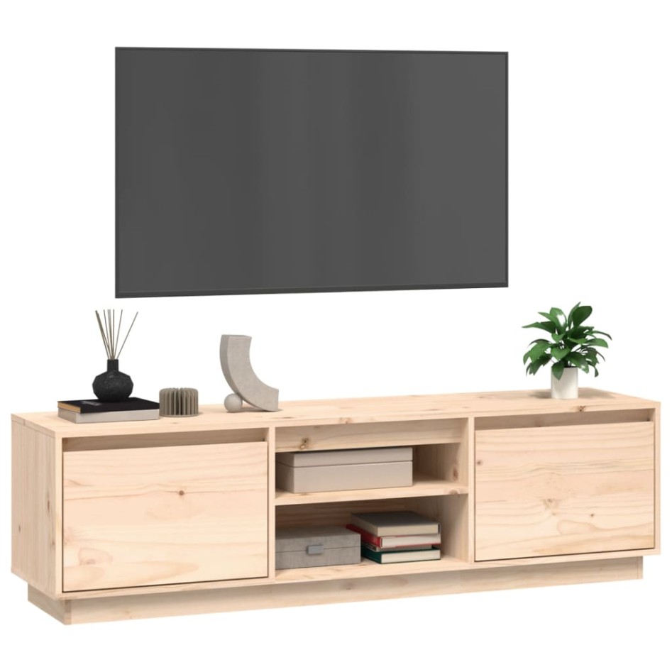 Mueble de TV de madera maciza de pino 140x35x40