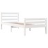 Estructura de cama sin colchón madera maciza blanco 100x200