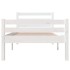 Estructura de cama sin colchón madera maciza blanco 100x200