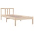 Estructura cama individual sin colchón madera maciza 75x190