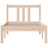 Estructura cama individual sin colchón madera maciza 75x190