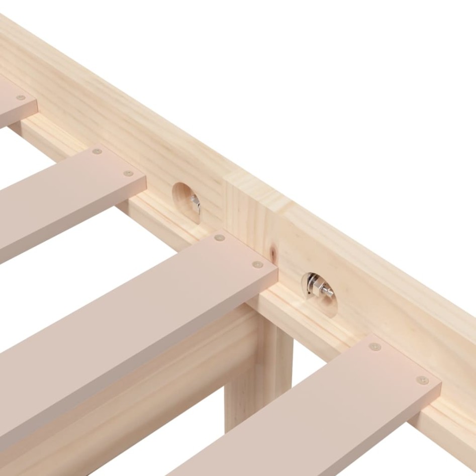 Estructura cama individual sin colchón madera maciza 75x190