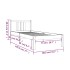 Estructura cama individual sin colchón madera maciza 75x190