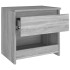 Mesitas noche 2 uds madera contrachapada gris Sonoma