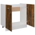 Armario bajo fregadero madera ingeniería roble 80x46x81,5