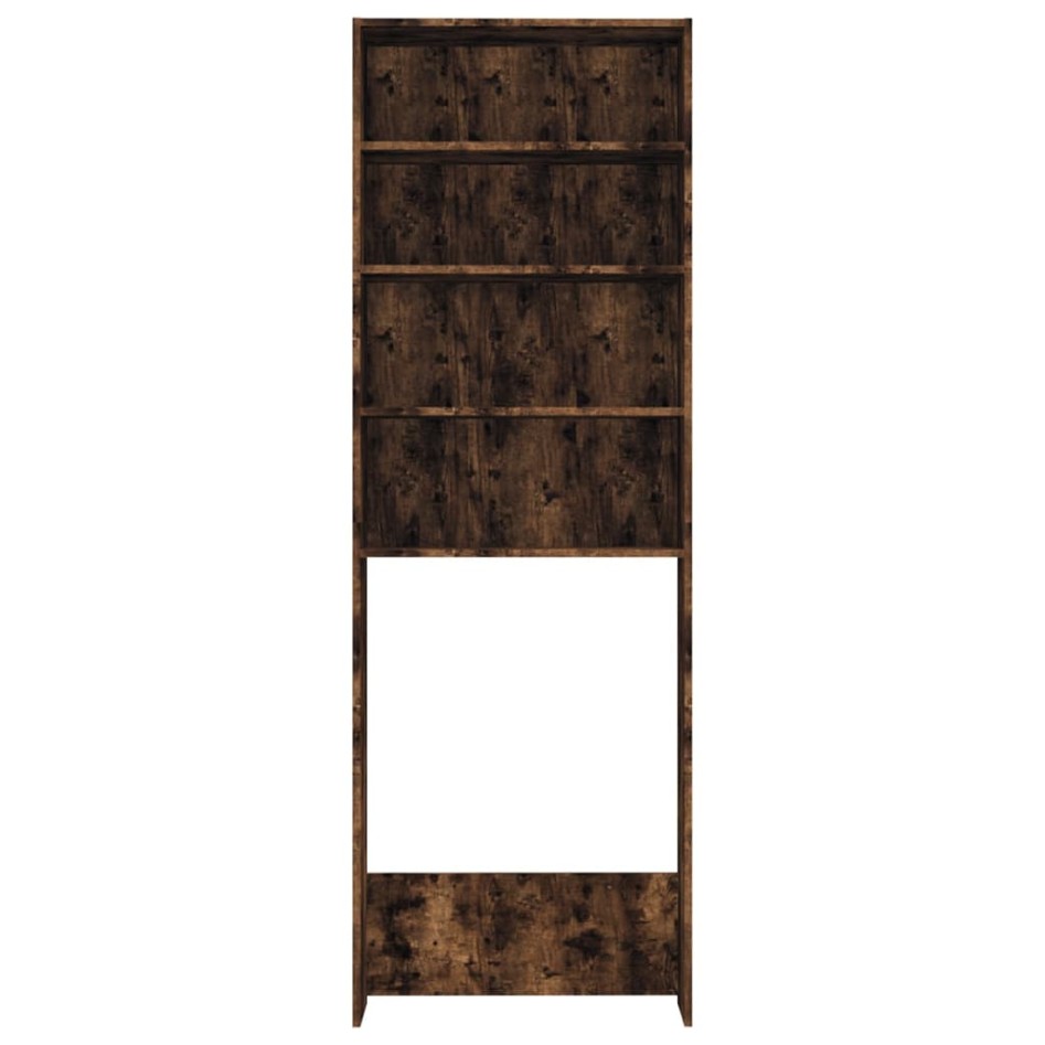 Armario de lavadora color roble ahumado 64x24x190