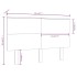 Cabecero de cama madera maciza de pino blanco 139x6x82,5