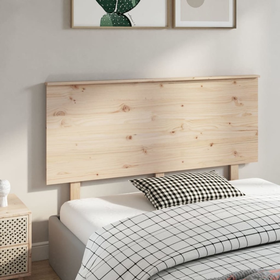 Cabecero de cama madera maciza de pino 144x6x82,5