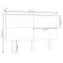 Cabecero de cama madera maciza de pino 144x6x82,5