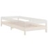 Cama apilable de madera pino maciza blanco 75x190
