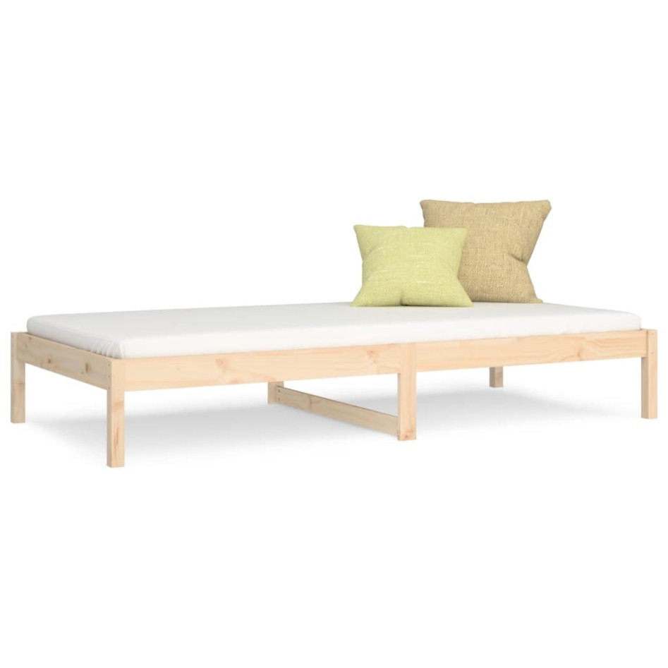 Sofá cama sin colchón madera maciza de pino 80x200