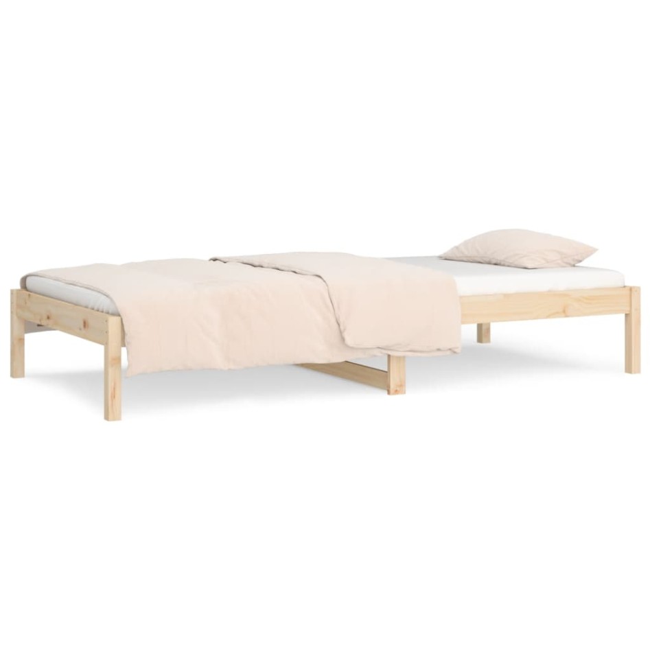 Sofá cama sin colchón madera maciza de pino 80x200