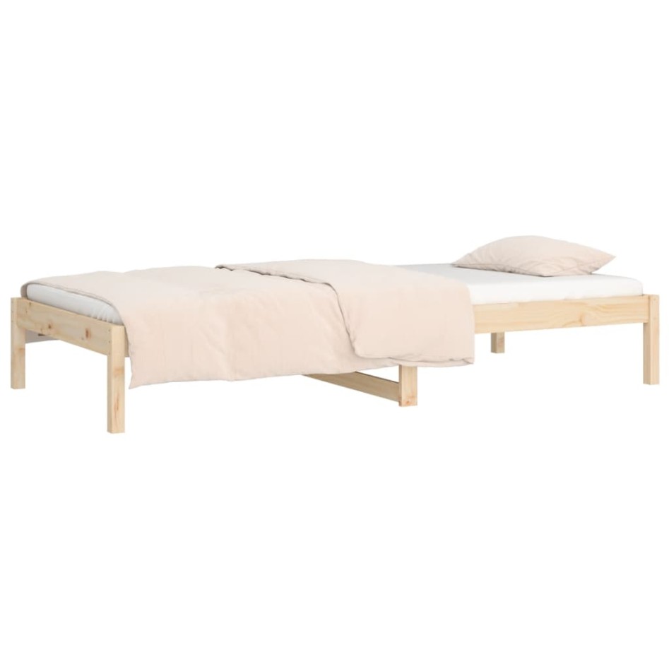 Sofá cama sin colchón madera maciza de pino 80x200
