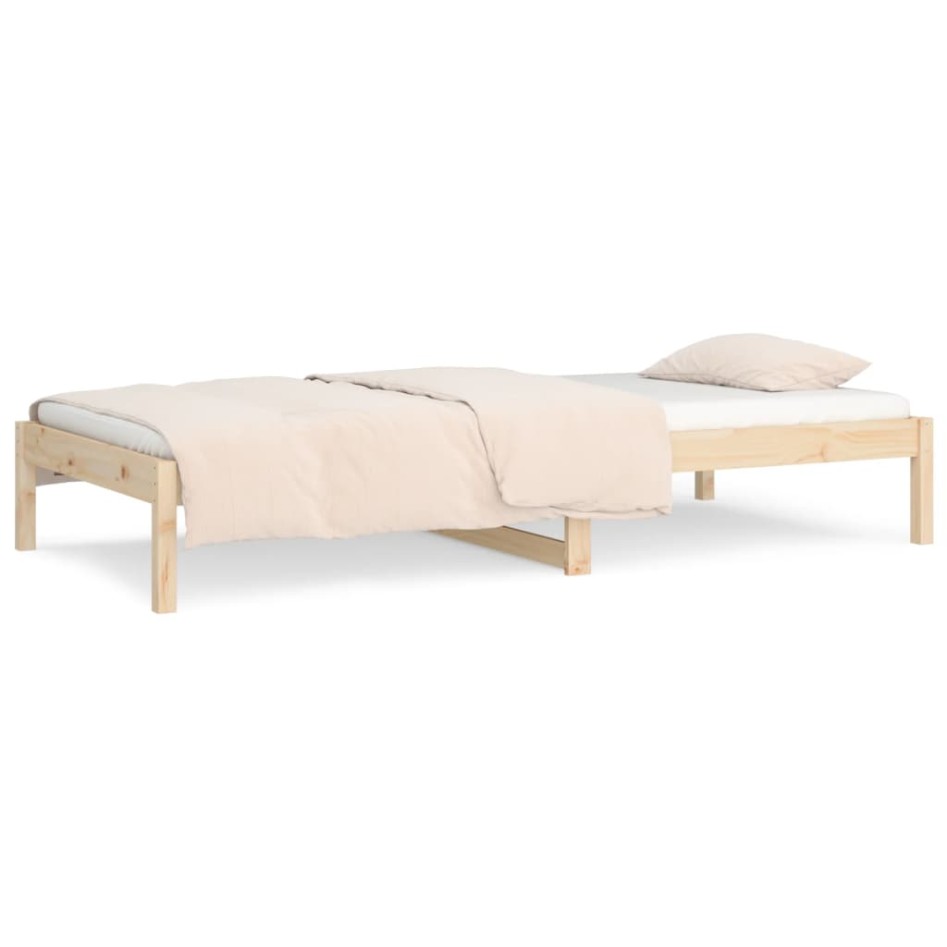 Sofá cama de madera maciza de pino 90x190