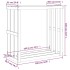 Soporte para leña de exterior madera maciza pino 108x52x106