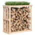 Soporte para leña de exterior madera maciza pino 108x52x106