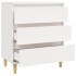Aparador de madera contrachapada blanco 60x35x70