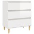 Aparador de madera contrachapada blanco brillante 60x35x70