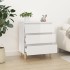 Aparador de madera contrachapada blanco brillante 60x35x70