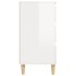 Aparador de madera contrachapada blanco brillante 60x35x70