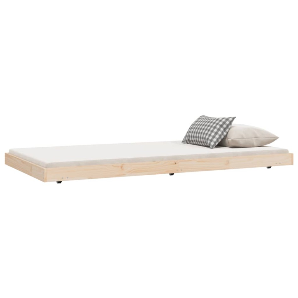 Estructura de cama sin colchón madera maciza de pino 90x200