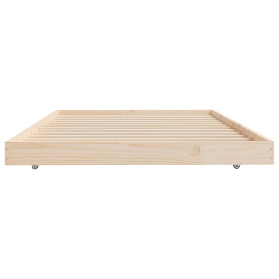 Estructura de cama sin colchón madera maciza de pino 90x200