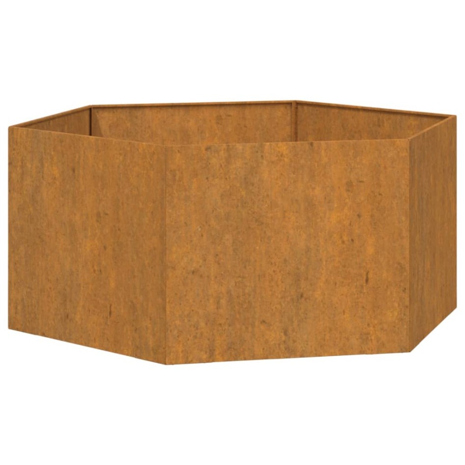 Jardinera de acero corten oxidado 90x90x45